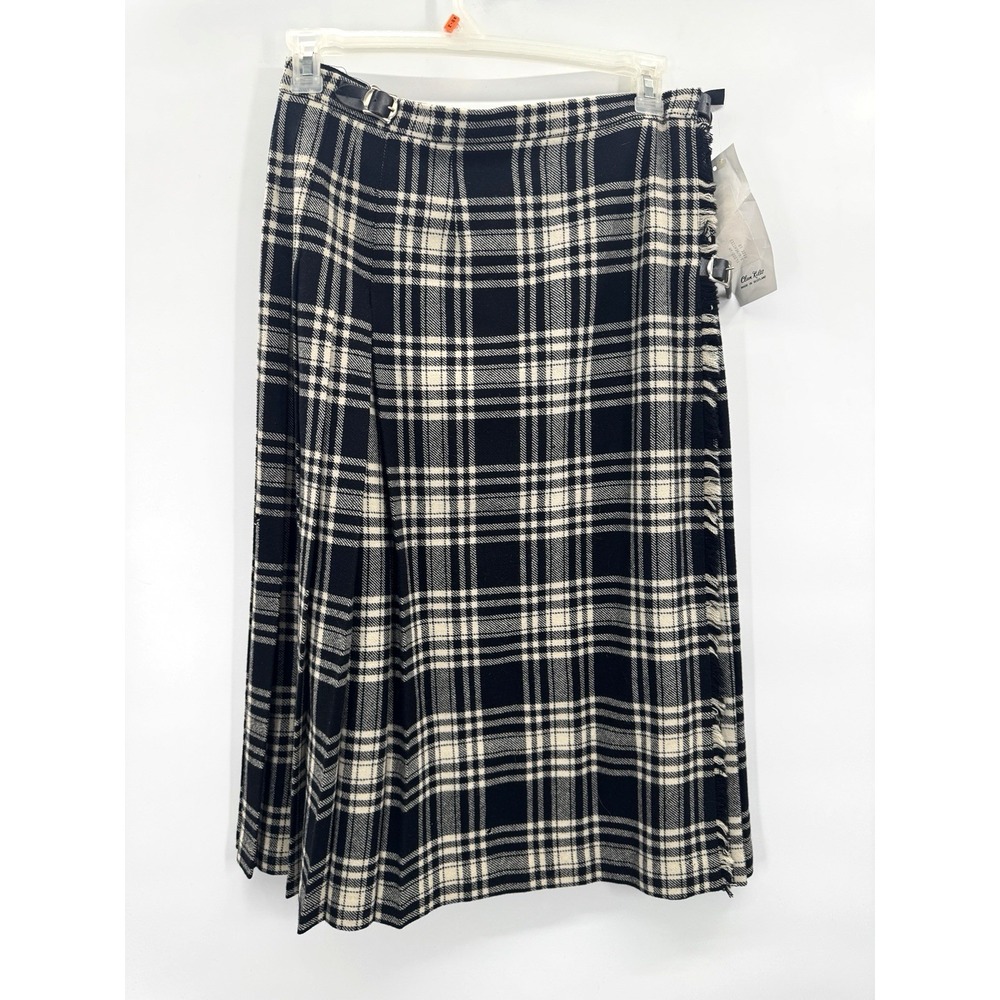 Vintage Clan Kilts Menzies 16 Tartan New Wool Fly Plaid Buckle Scotland Highland